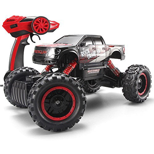 SZJJX RC Cars Off-Road Rock Vehicle Crawler Truck 2.4Ghz 4WD High Speed 1:18 Remote Radio Control Racing Cars Electric Fast Race Buggy Hobby Car Red 